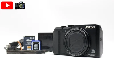 [ N MINT ] Nikon COOLPIX S9900 BK  Compact Digital Camera English OK  From JAPAN - Image 1 of 4