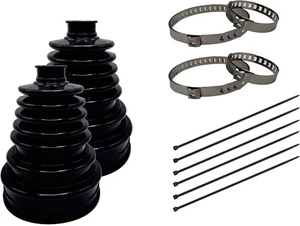 2 Stück Universal Gleichlauf Gelenk Manschette mit 4 Edelstahl Klemmen Reparatursatz - Bild 1 von 2