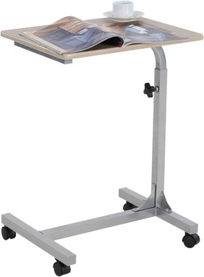 MEUBLE COSY Tavolino Da Letto Con 4 Ruote Comodino Altezza Regolabile Tavolo - Immagine 1 di 4