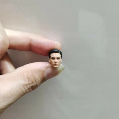 绘画 1/18 比例蜘蛛侠托比·马奎尔头饰雕塑适合 3.75 人偶 — 第 1/3 张图片