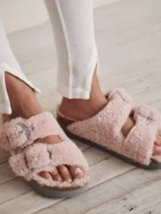 Sandalia Birkenstock Papillio Arizona plataforma hebilla grande peluche cristal rosa 39 - Imagen 1 de 2
