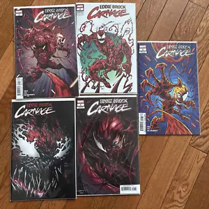 EDDIE BROCK CARNAGE #1 set of 5 Variants Marvel Comics Key issues - Picture 1 of 1