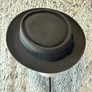 Vintage Knox New York Charcoal Gray Fur Felt Fedora Hat Size 7 1/4 - Picture 1 of 17