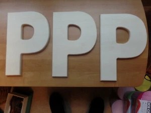 3 Pack - Wooden Letters -P, 12" Tall, 1/2" Thick, Crafts, Unfinished, New in Box - Picture 1 of 9