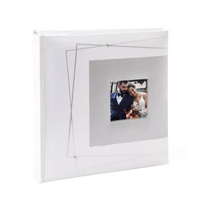 Álbum de fotos de boda Kusso Harmony blanco 6x4"/10x15 cm con diseño geométrico - Imagen 1 de 4