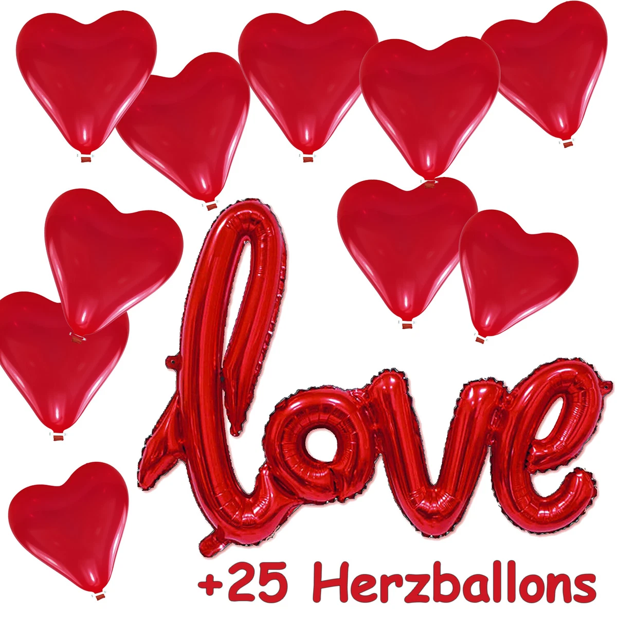 20x Folienballon Herz 45cm – Helium-tauglich, Selbstverschließend, In Rosegold Für Hochzeit & Geburtstag