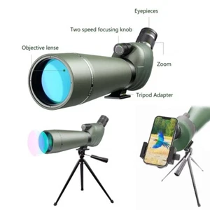 20-60x80 Spotting Scope Target Hunting BirdWatching Double speed waterproof - Picture 1 of 7