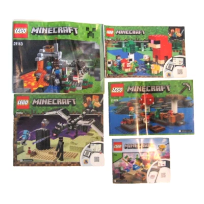 5 LEGO MINECRAFT Instruction Booklets Manual Only #21113 #21151 #21129 #21153 - Image 1 of 2