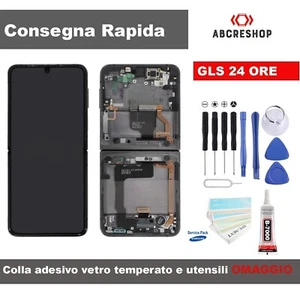 DISPLAY TOUCH ORIGINALE SERVICE PACK SAMSUNG GALAXY Z FLIP 4 5G SM-F721B NERO - Zdjęcie 1 z 2
