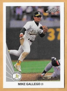 MIKE GALLEGO OAKLAND ATHLETICS #121 - LEAF NM-MT 1990 - Picture 1 of 2