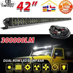 Barra de luz LED de 2 filas 42" punto inundación combo haz todoterreno barco de conducción 4x4 ATV UTV - Imagen 1 de 10