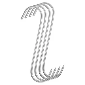 4Pcs Meat Hooks 11.9 Inch 8mm Stainless Steel Smoking Hook Butcher Hook - Picture 1 of 5