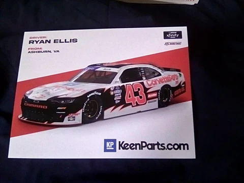 2023 RYAN ELLIS #43 KEEN PARTS "DARLINGTON THROWBACK" NASCAR POSTCARD Cover