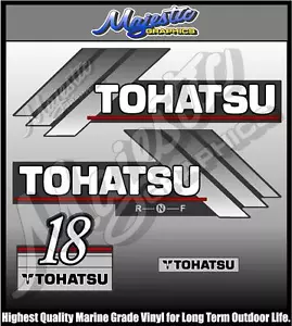 TOHATSU - 18hp - OUTBOARD DECALS - Picture 1 of 1