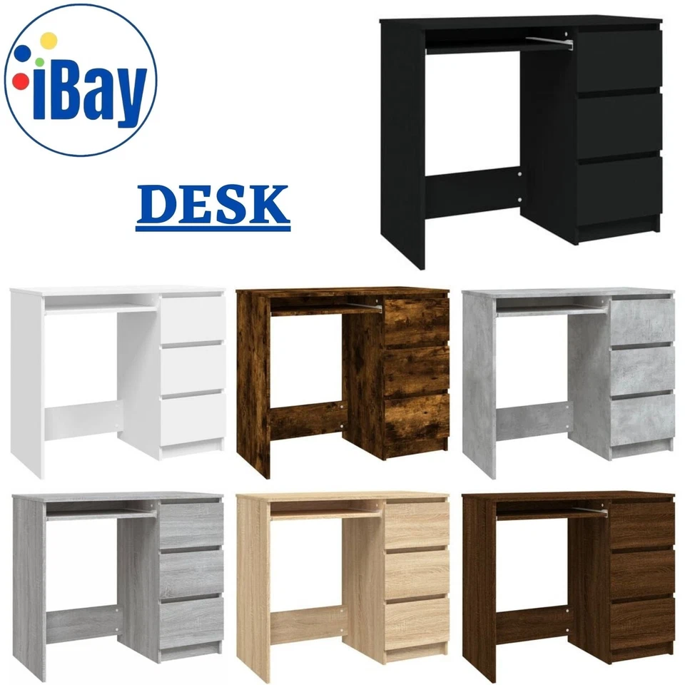 Modern Desk Workstation Office Computer Table Unit Engineered Wood vidaXL - Image 1 of 1