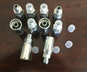 10 PK MJ-08-08 Hydraulic Hose Crimp Fittings 1/2" x #8 Male JIC HY, U Series - Picture 1 of 3