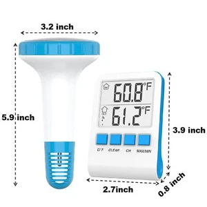 Wireless Pool Thermometer, Digital Pool Thermometer Floating Easy Read, IPX7 Wat - Picture 1 of 4