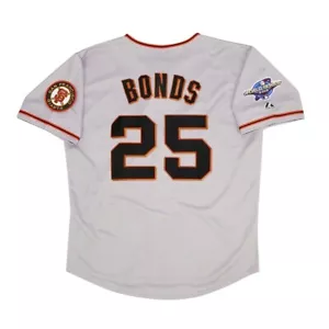 Barry Bonds San Francisco Giants 2002 World Series Road Jersey Men's (S-3XL) - Picture 1 of 5