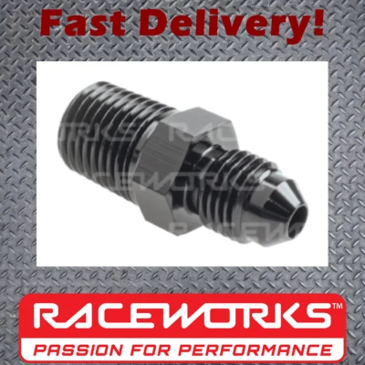 Raceworks AN-4 Male Flare To NPT 1/4Inch Straight - image 1 of 2