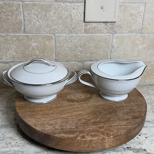 Vintage Noritake Whitehall 6115 Sugar Bowl and Creamer (c. 1960 - 1979) - Picture 1 of 12