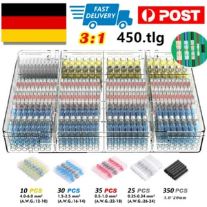 450X Lötverbinder Schrumpfverbinder Stoßverbinder Quetschverbinder Kabelver Set - Bild 1 von 11