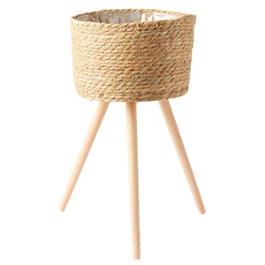 Wooden Flower Stand Plant Pot Container Succulent Plants Holder Man - Picture 1 of 12