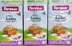 3 BOX - TARAGUI MIX DE HIERBAS / Tea 25 Bags EACH BOX, BOLDO MENTA MAZANILLA - Picture 1 of 1