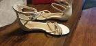 Chaussures de mariage paires de rêves sandales blanches zippées, NEUF, taille 7, strass