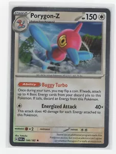 Pokemon Paradox Rift Porygon-Z 144/182 Esclusivo Olo Cosmos - Foto 1 di 1