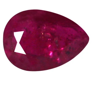 0.36 ct Outstanding Pear Shape (5 x 4 mm) Pinkish Red Sapphire Genuine Stone - Picture 1 of 1