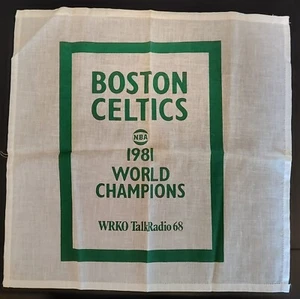 Rare 16" Boston Celtics 1984 NBA World Champions Banner WRKO Talk Radio AM 680 - Picture 1 of 3