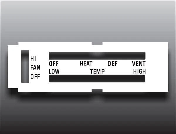 Interruptor de control de calefacción blanco superpuesto para Dodge Dart Duster 1970-1976 sin aire acondicionado Foto 1 de 1