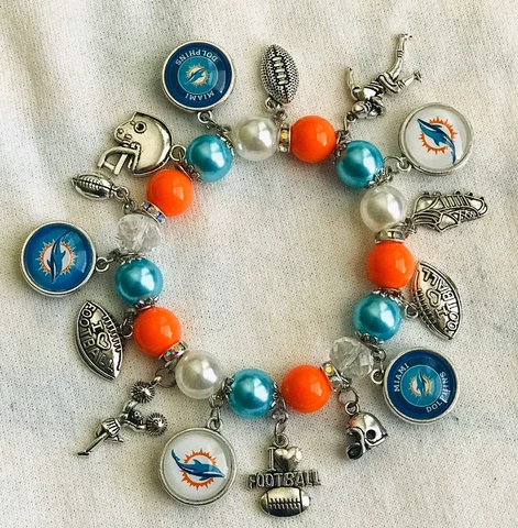 Miami dolphins charm bracelet Cover