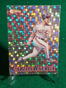 Carlos Baerga - 1994 Pacific Silver Prisms #16, Cleveland Indians