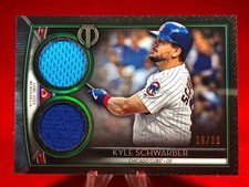 2020 Topps Tribute Kyle Schwarber Dual Relic 16/99 Chicago Cubs