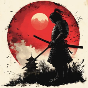 18X18 Autoaufkleber Samurai Aufkleber Transparent - Bild 1 von 1