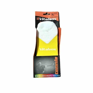 Neu Vitalsox Tennis Ghost No Show Socken Herren/Damen, weiß/gelb, Gr. XL/11-14 - Bild 1 von 1
