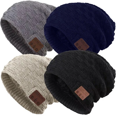Bluetooth 5.0 Music Beanie Xmas Gift for Men Women Winter Hat Cap Headphone - Image 1 of 4