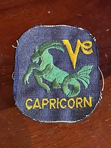 Vintage Capricorn Biker Patch Zodiac Patch 4x3 Vest Motorcycle Jacket Patch - Picture 1 of 2