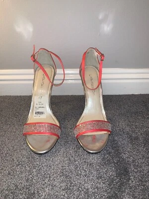 Zapatos Caparros Diamante Correa Naranja Puntera Abierta Reino Unido 7 Foto 1 de 4