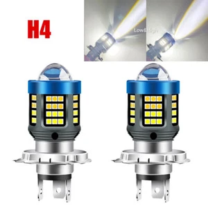 2X H4 Motorcycle Headlight Bulbs High Beam Low Beam Lamp 12V DC 6000K - Picture 1 of 9