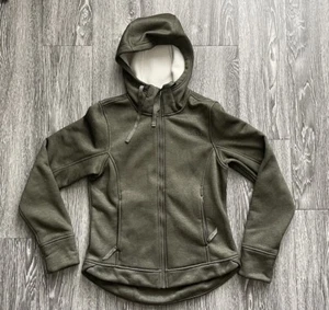 The North Face Olive Green Fitted Lightweight Hooded Zip Up Jacket Womens - S - Picture 1 of 6