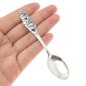TH MARTHINSEN 925 plata esterlina antigua Art Deco Noruega cuchara de café #222 - Imagen 1 de 9