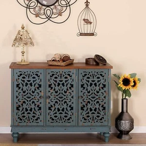 3 Doors Accent Cabinet Storage Decorative Cabinet Buffet&Sideboard Console Table - Picture 1 of 20