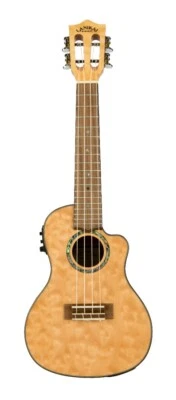 Lanikai Model QM-NACEC Quilted Maple Cutaway Electric Acoustic Concert Ukulele - Image 1 of 3
