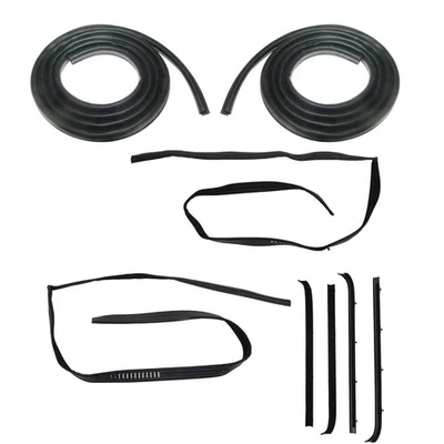 Rear Door Weather Strip Seal 8 Piece Kit Set for Chevrolet GMC Pickup Truck SUV - Image 1 of 4
