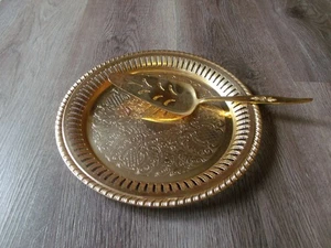 PROMOZIONI D'ORO DA COLLEZIONE PLACCA ELETTRO CON VASSOIO E SPATOLA IN ORO 23KT - Foto 1 di 2