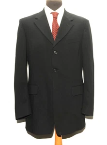 CHAQUETA BLAZER TRAJE YVES SAINT LAURENT POUR HOMME TALLA 40"" LARGO NEGRO - Imagen 1 de 10