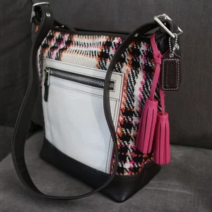 Gebrauchte Coach Legacy 21146 Tattersall Wolle Leder Seesack Schultertasche - Bild 1 von 10