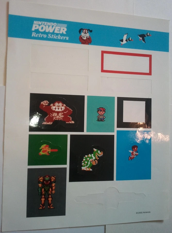 Наклейки Nintendo — Donkey Kong, Link, Bowser, Icarus, Samus Metroid Ness Earthbound - Изображение 1 из 1
